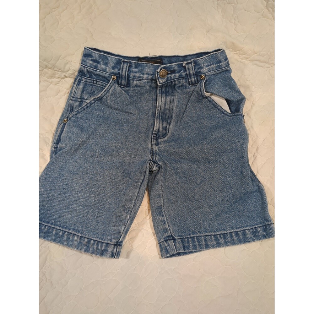 Route 66 vintage boys size 8 100% cotton cargo Carpenter shorts denim jean class